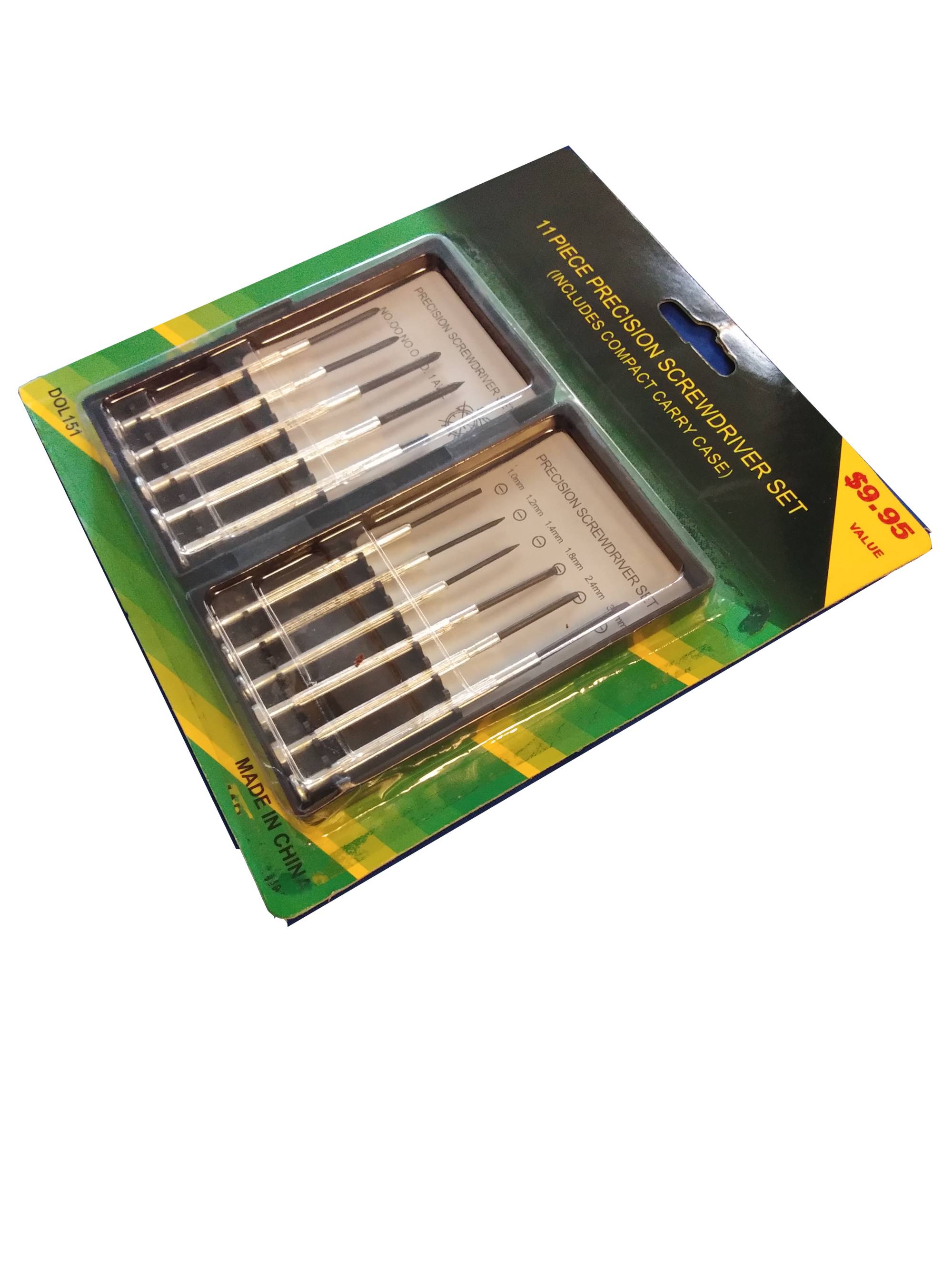 11 Piece Precision Screwdriver Set(incl compact carry case)