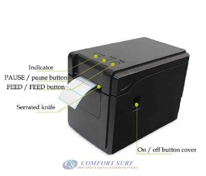 2in1 GPrinter GP2120TF Barcode Label Pos Cash Register Receipt Thermal