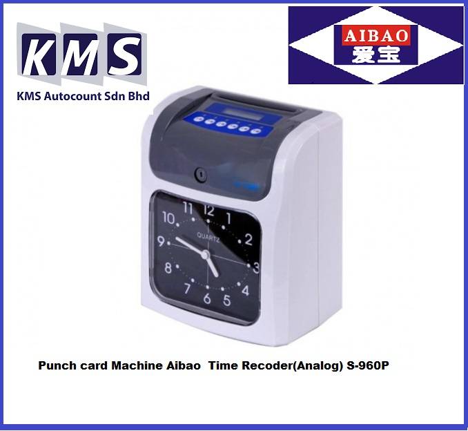 Punch card Machine Aibao Time Recoder Analog S960P