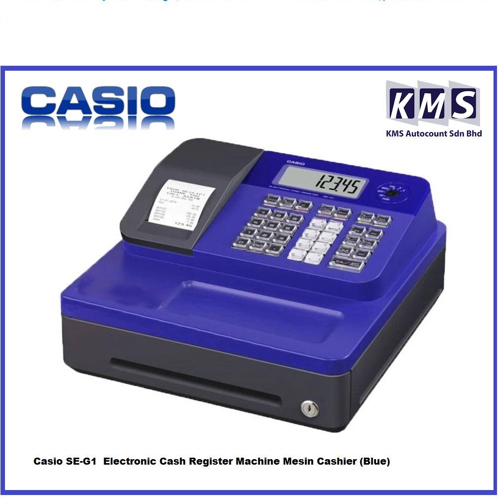 Casio SEG1 Electronic Cash Register Machine Mesin Cashier (Blue)
