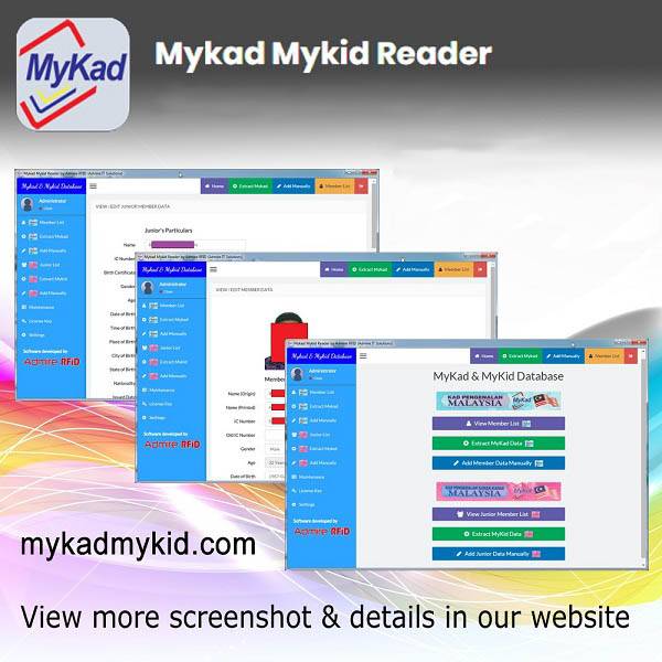 Visitor Management System VMS using Mykad Reader with Device + Software