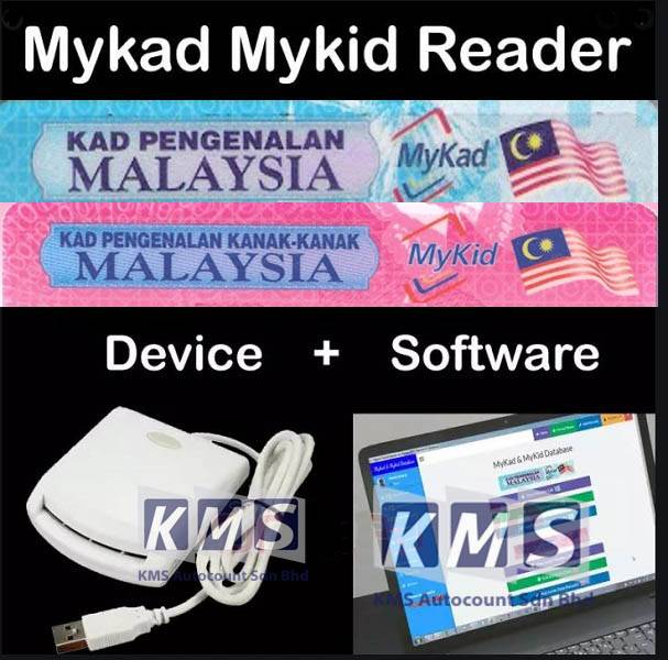 MyKad MyKid Reader with Device + Software (for 3 windows computers