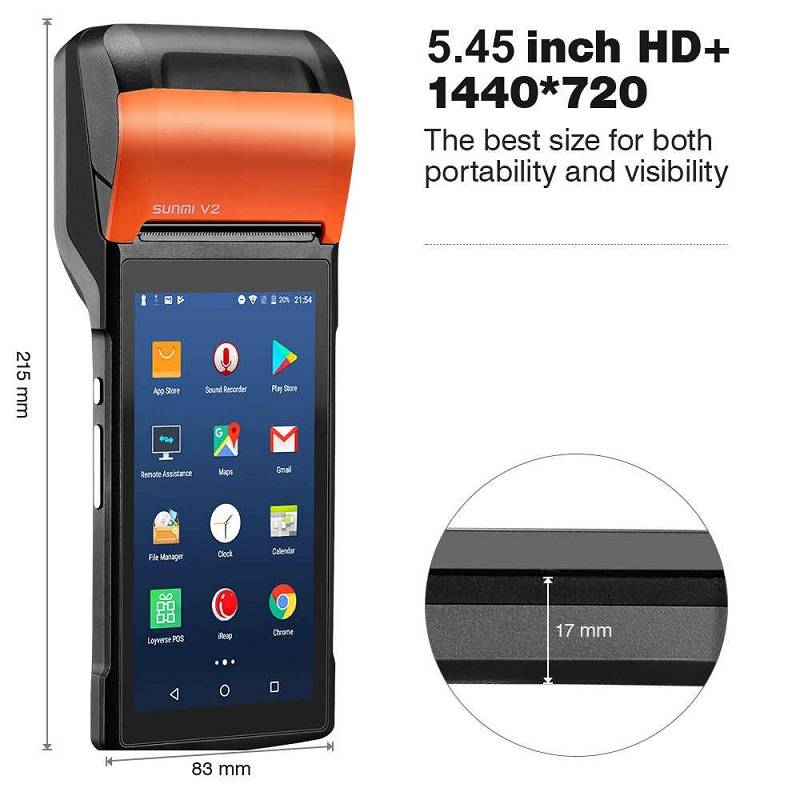 Sunmi V2 Android 7.1 PDA Handheld POS Terminal Printer PDA 4G WiFi with