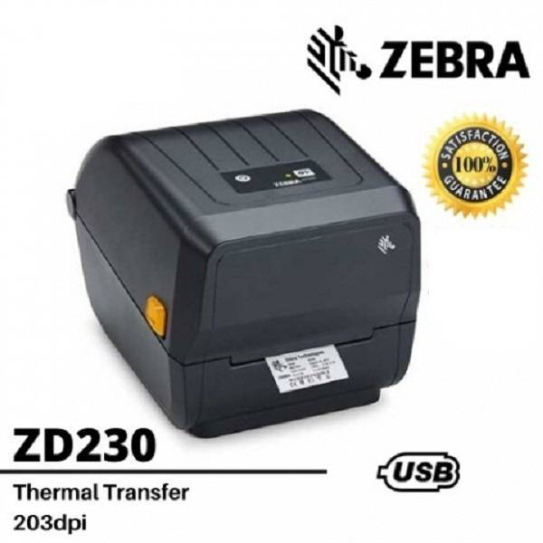 ZEBRA ZD230 4" INCH THERMAL TRANSFER BARCODE LABEL PRINTER(300M)(USB