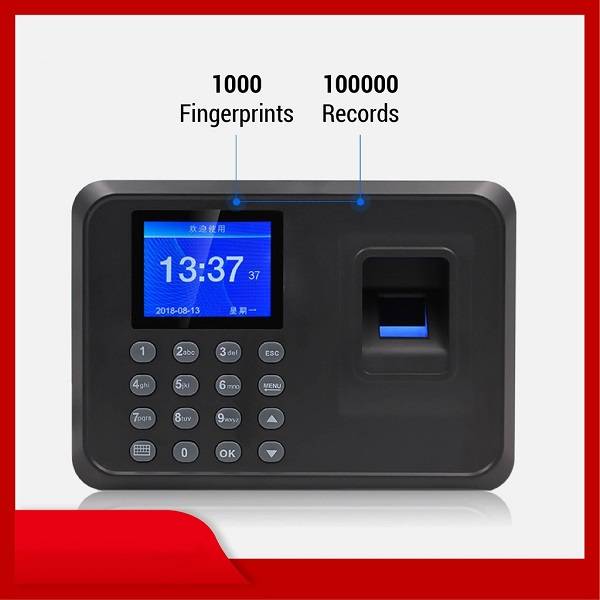 Fingerprint Time Attendance Punch Card Machine