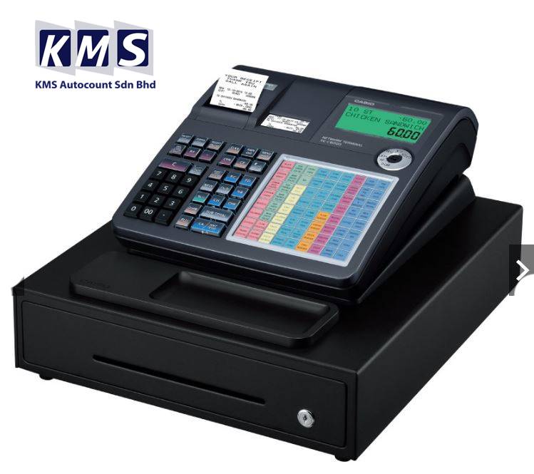 CASIO CASH REGISTER SEC6000M ECR DL 2813 DRAWER NETWORK TERMINAL