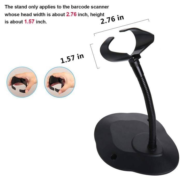 Barcode Scanner Stand Holder 360° Adjustable for Symbol Label Barcode Scanner