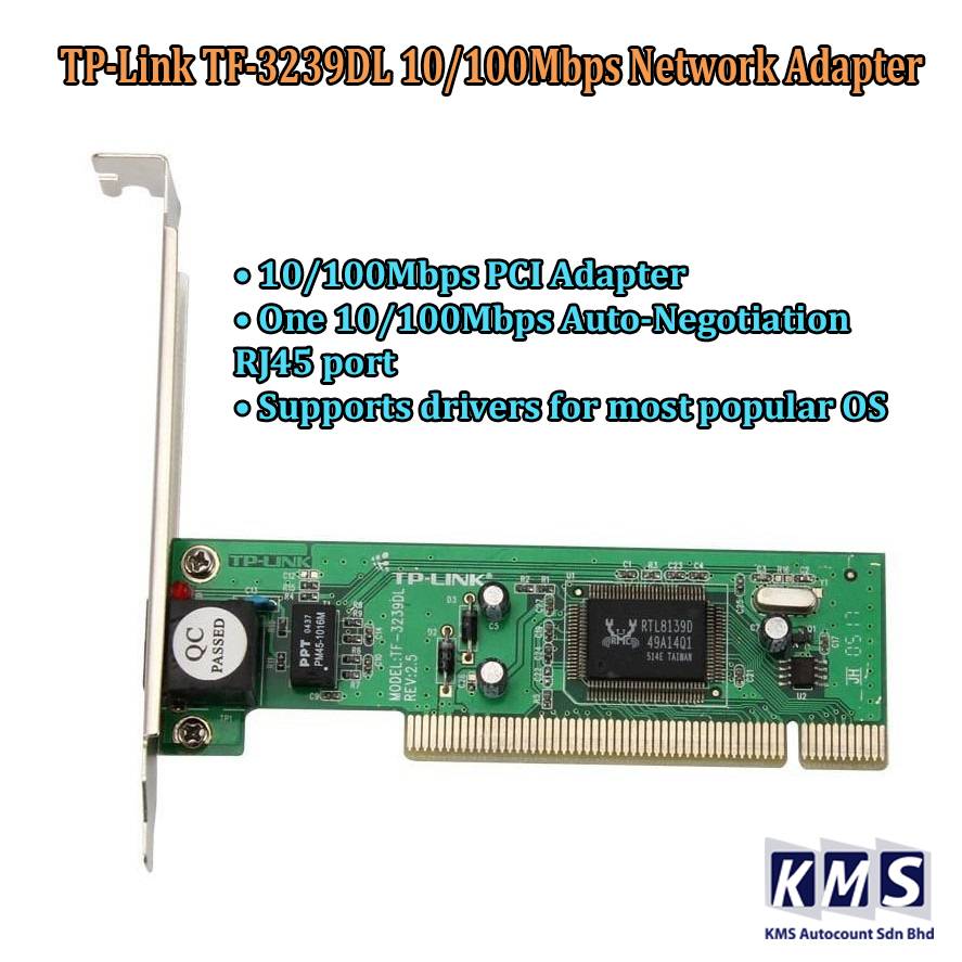 TP-Link TF-3239DL Computer PCI 10/100Mbps Network LAN Card Switch.