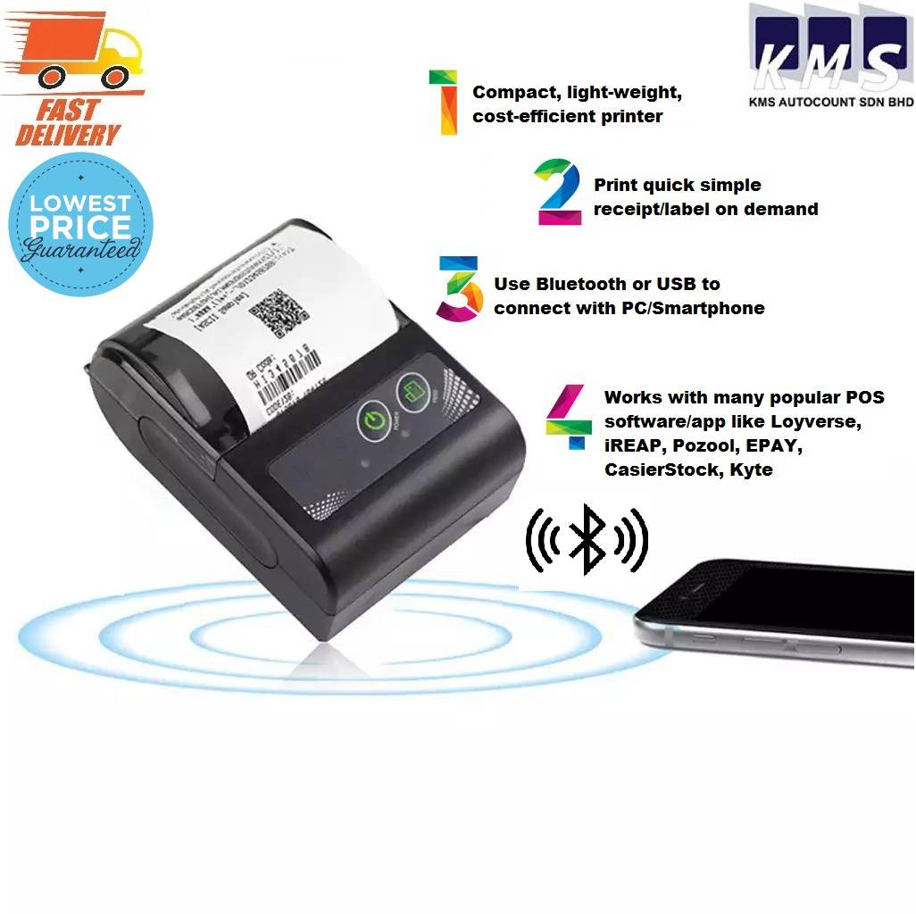 Mini Bluetooth Portable Thermal Printer Model LMP201MPTIINew Stocks