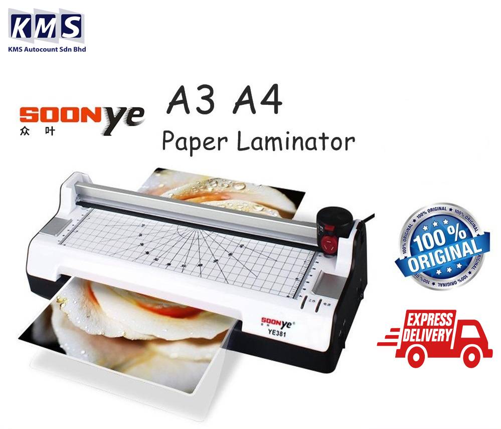 4 TRIMMER A3 A4 A5 SOONYE YE288 YE381 Laminator Machine Mesin Laminate