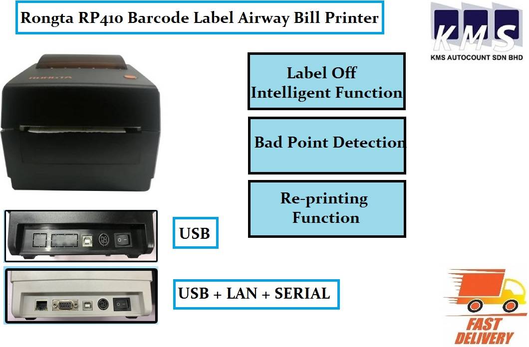 Rongta RP410 Barcode Label Airway Bill Printer