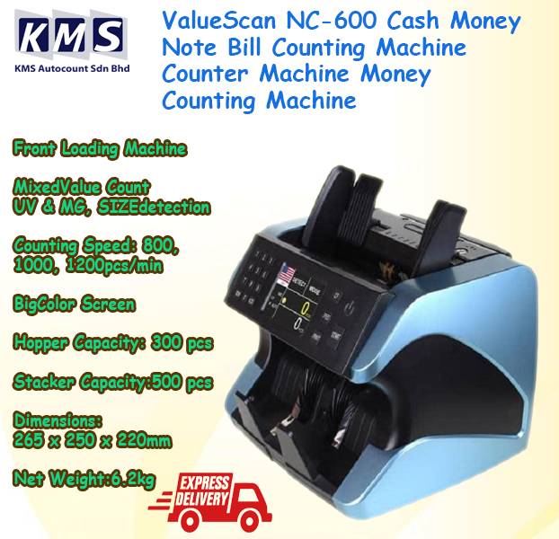 ValueScan NC600 Cash Money Note Bill Counting Machine Counter Machine Money Counting Machine