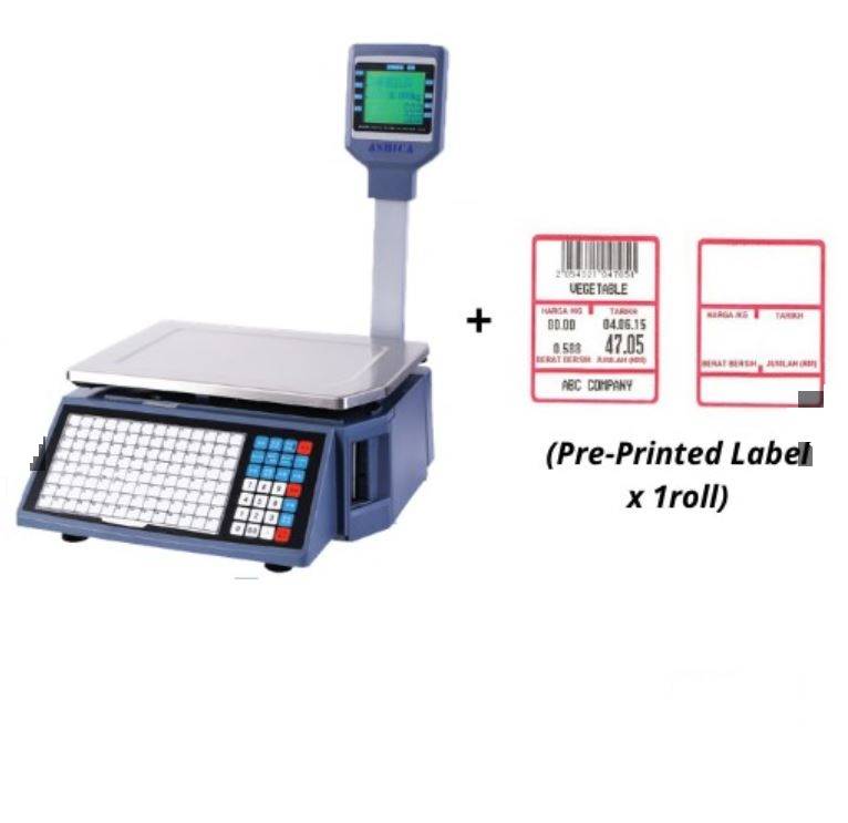 Ashica RLS1100 Barcode Label Weighing Scale (Up to 30kg)