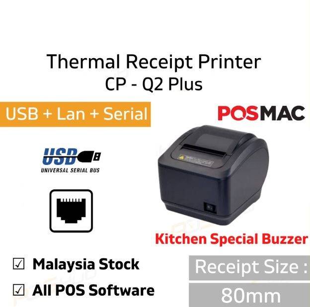 POSMAC CPQ2 Plus Pos Thermal Receipt Printer 80mm with pending beep