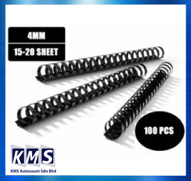 PLASTIC COMB BINDING RINGS (4MMBLACK) 100pcs