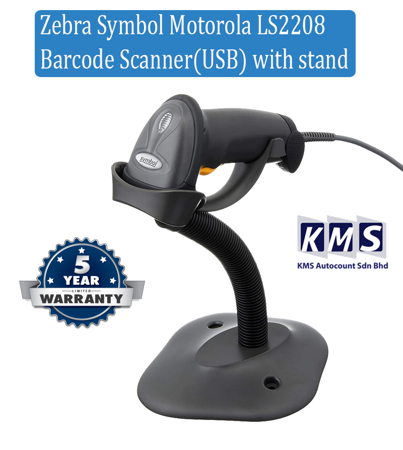 Barcode Scanner Zebra Symbol Motorola LS2208 USB Scanner with Stand (5
