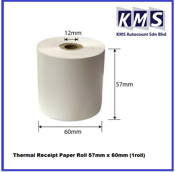 Thermal Receipt Paper Roll 57mm x 60mm (1roll)