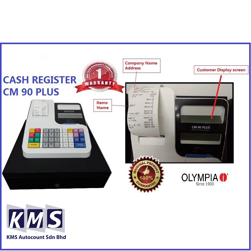 OLYMPIA CM 90 PLUS Electronic Cash Register