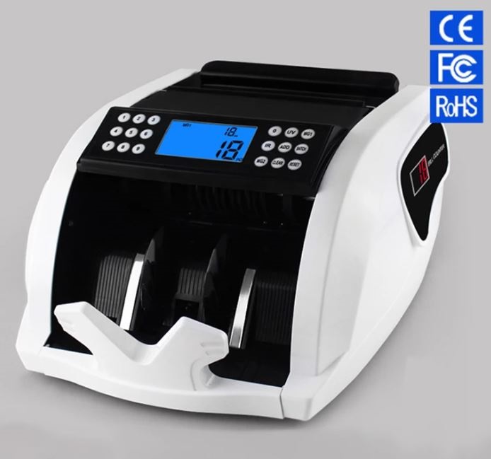 New LCD Display Money Bill Counters Counterfeit Detector UV & MG Cash