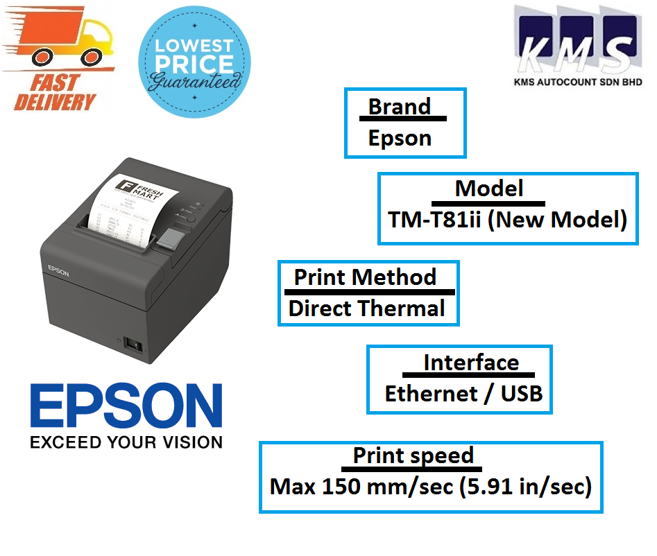 Thermal Receipt Printer Epson TM-T81II 