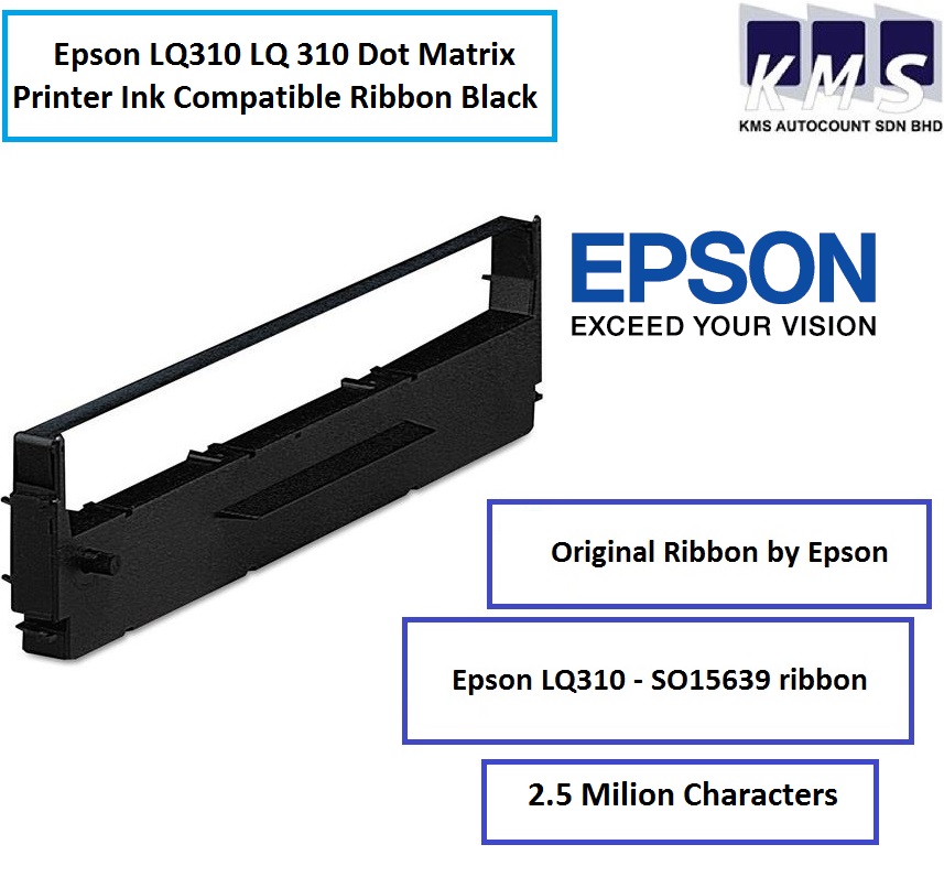 Epson LQ310 LQ 310 Dot Matrix Printer Ink Compatible Ribbon Black