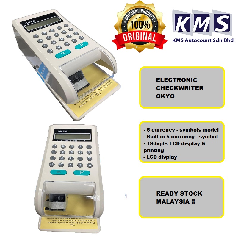 OKYO Security Emboss Cheque Writer 300 16 Digits (cheque printing machine, cheque printer