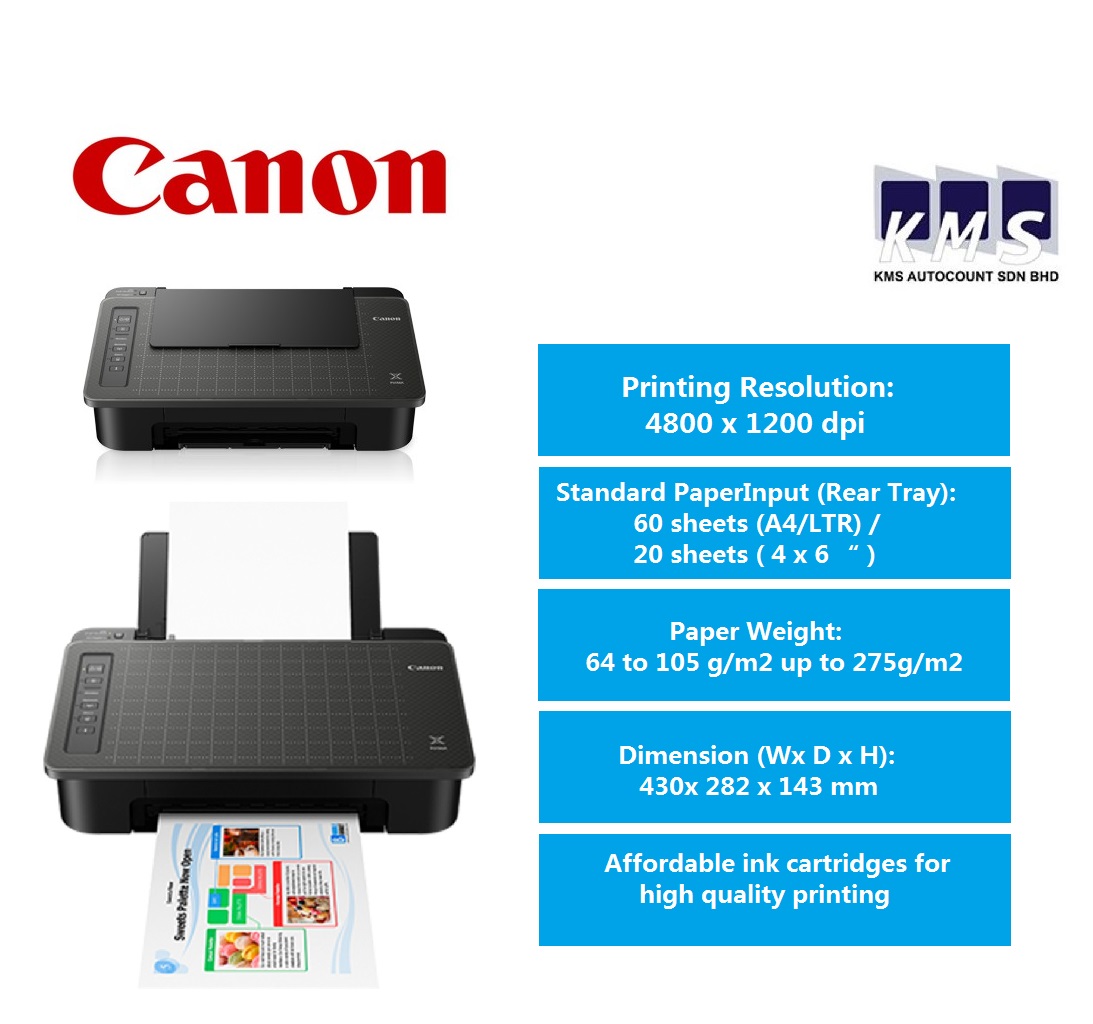 Canon Pixma TS307 Wireless printer with easy Smartphone copy