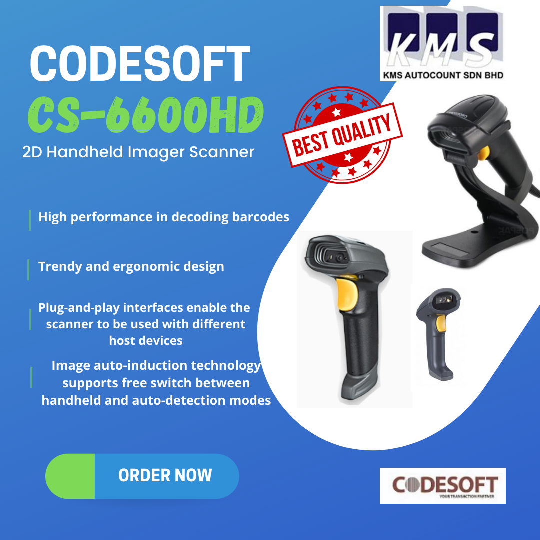 Codesoft CS6600 2D Handheld Imager Scanner
