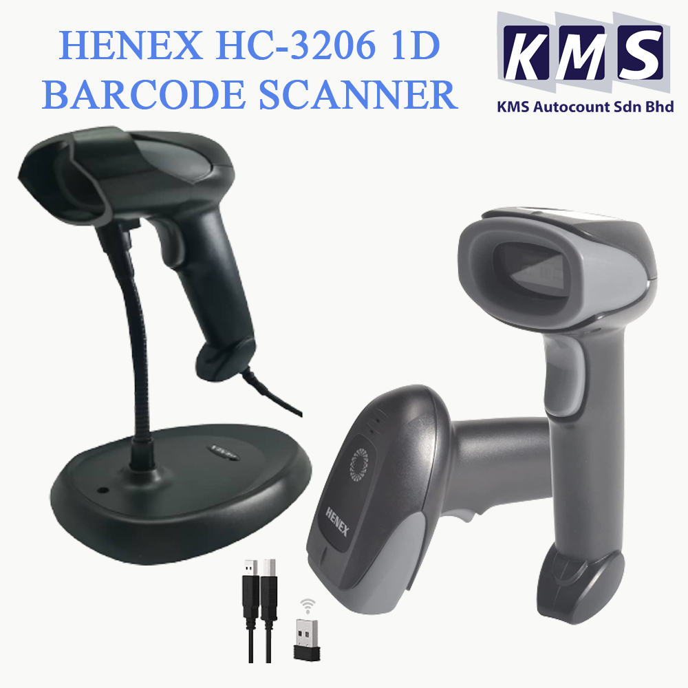 Official Henex Barcode Scanner 1D with Stand HC3206