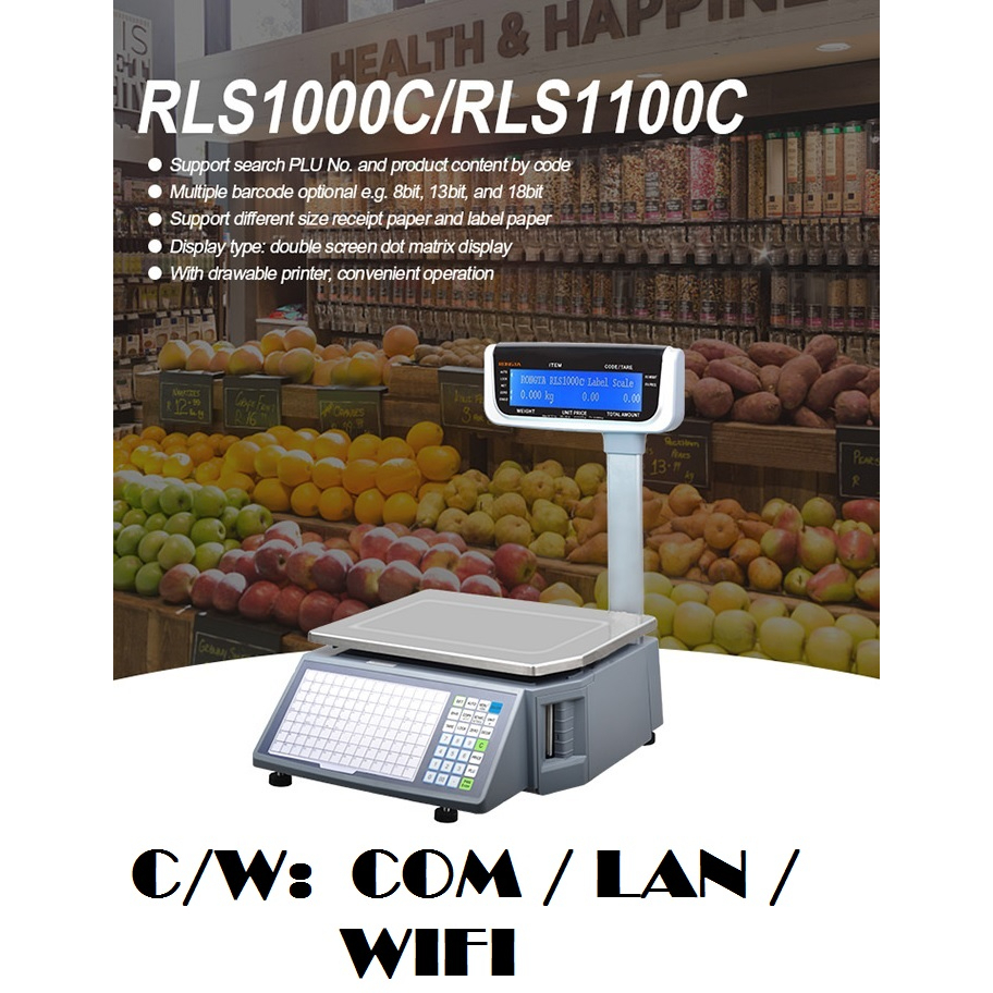 RONGTA WIFI RLS1100C WIFI 30KG BARCODE WEIGHING SCALE WITH 1 YEAR STAMPING