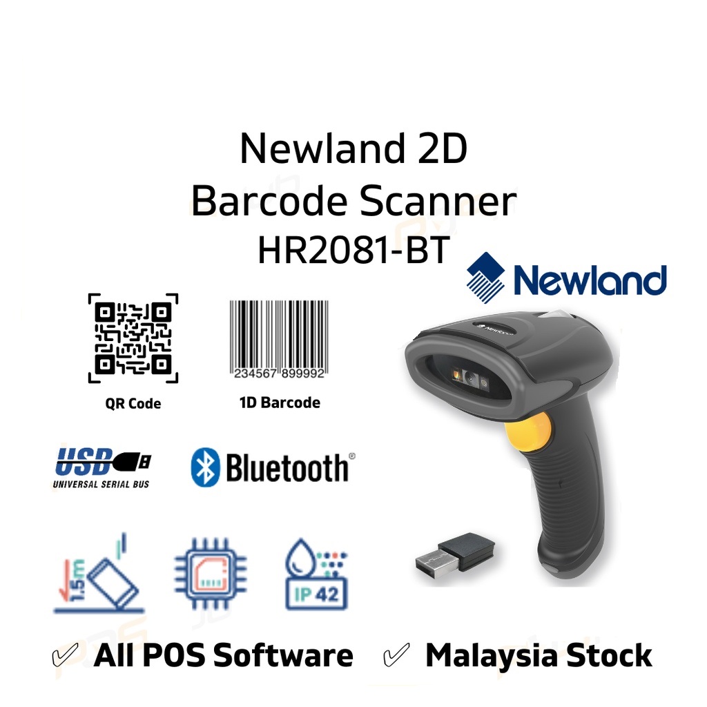 Newland HR2081BT 1D/2D Desktop Barcode Scanner Wireless Scanner QR Scanner